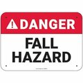 Pig PIG Fall Hazard Sign 14" x 10" Aluminum 14" L x 10" H SGN2013-10X14-ALM